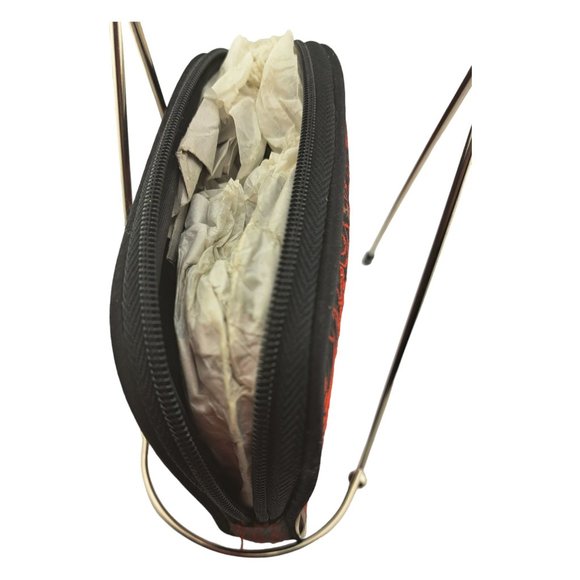 Modella Cosmetic Makeup Bag Red  Black Accessory Mandarin Case Fashion Travel - Picture 5 of 5